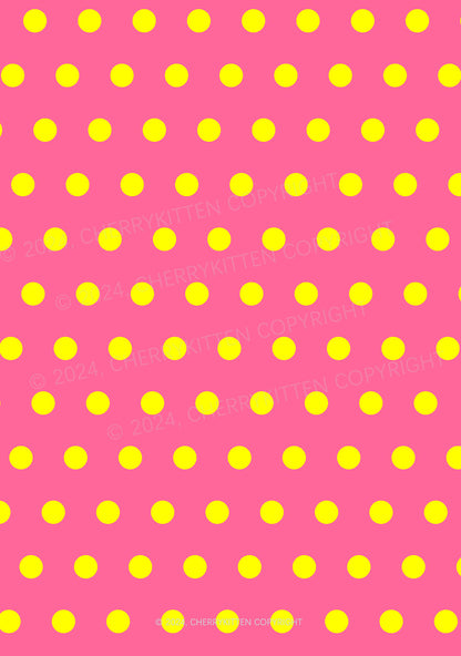 Pink And Yellow Dots Y2K Print Bikini Set Cherrykitten