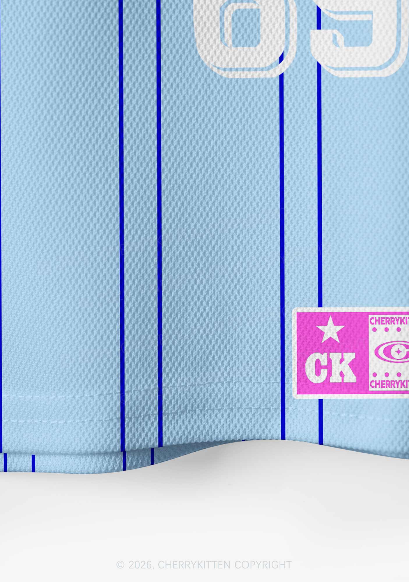 Blue Bottom Pride Y2K Crop Sport Jersey Shirts Cherrykitten