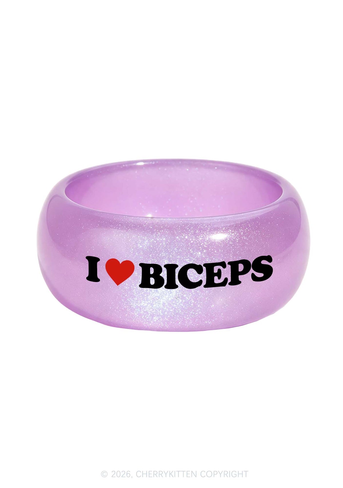 I Love Biceps Y2K Cuff Bangle Cherrykitten