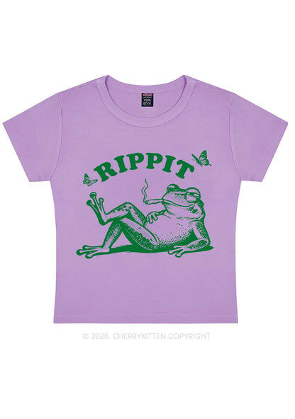 Rippit Frog Y2K Baby Tee Cherrykitten