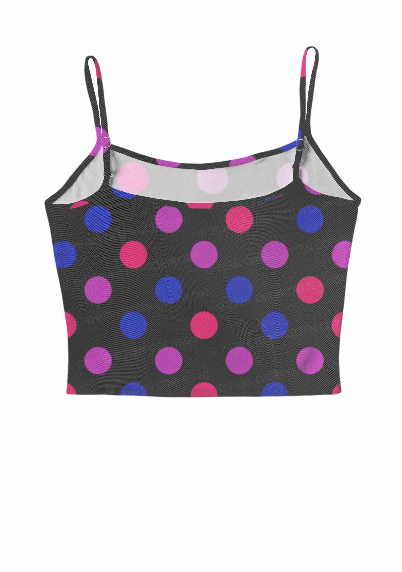 Bisexual Dots On Black Pride Y2K Mesh Cami Tank Cherrykitten