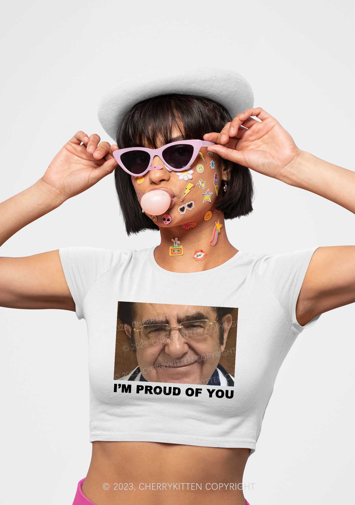 Dr. Now Is Proud Of You Y2K Baby Tee Cherrykitten