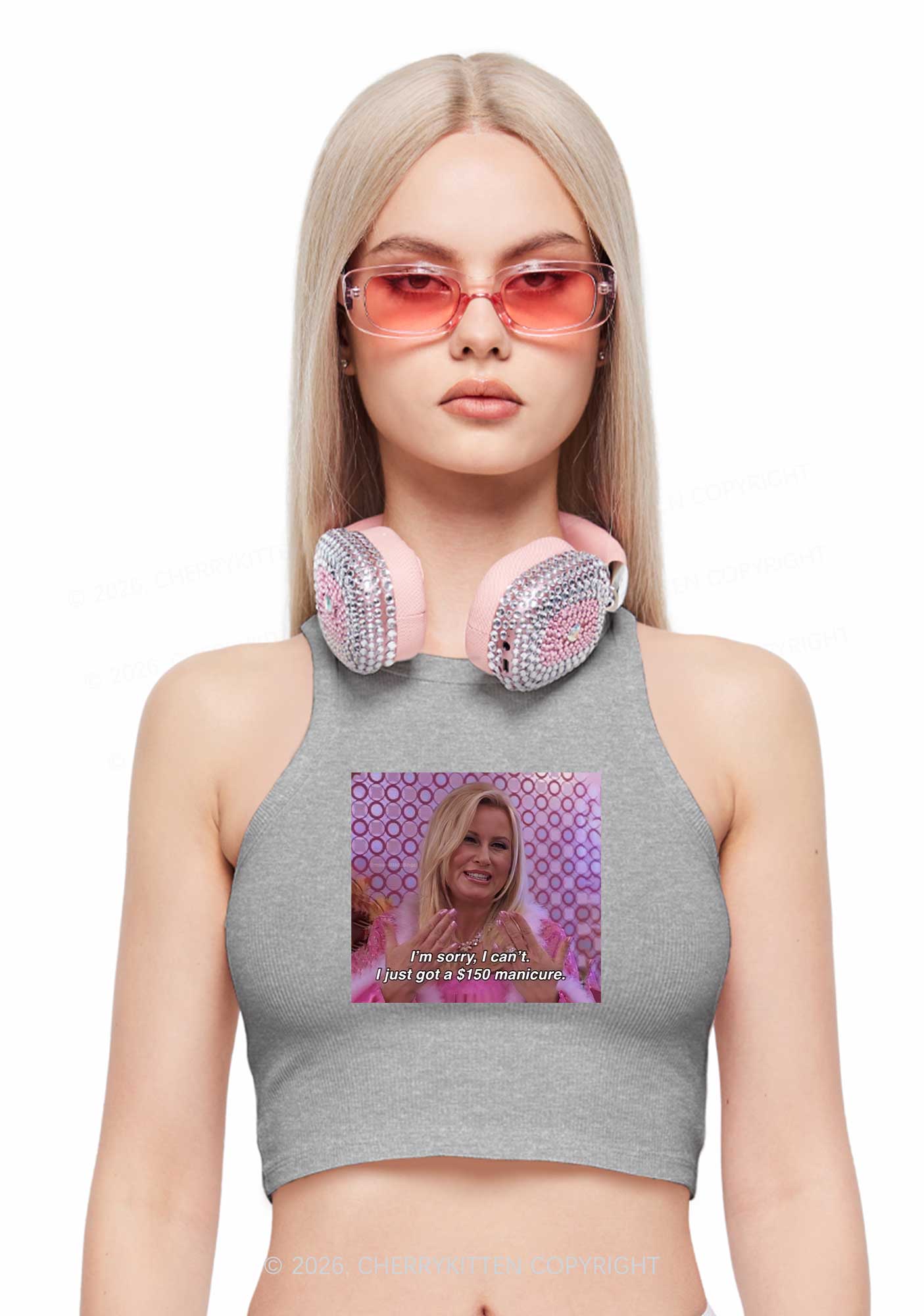 I Just Got Manicure Y2K Crop Tank Top Cherrykitten