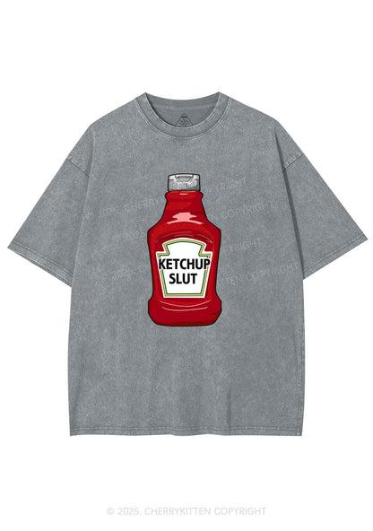 Ketchup Slxt Y2K Shirts Washed Tee Cherrykitten