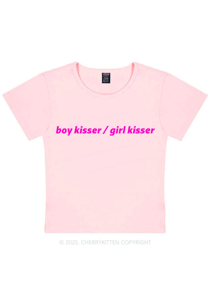 Boy Kisser Girl Kisser Pride Y2K Baby Tee Cherrykitten