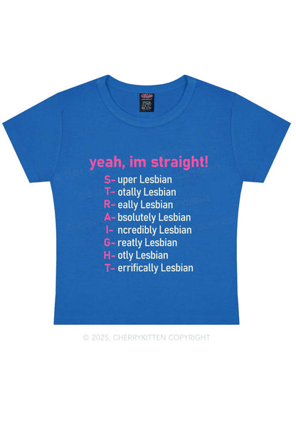 Straight Lesbian Y2K Baby Tee Cherrykitten