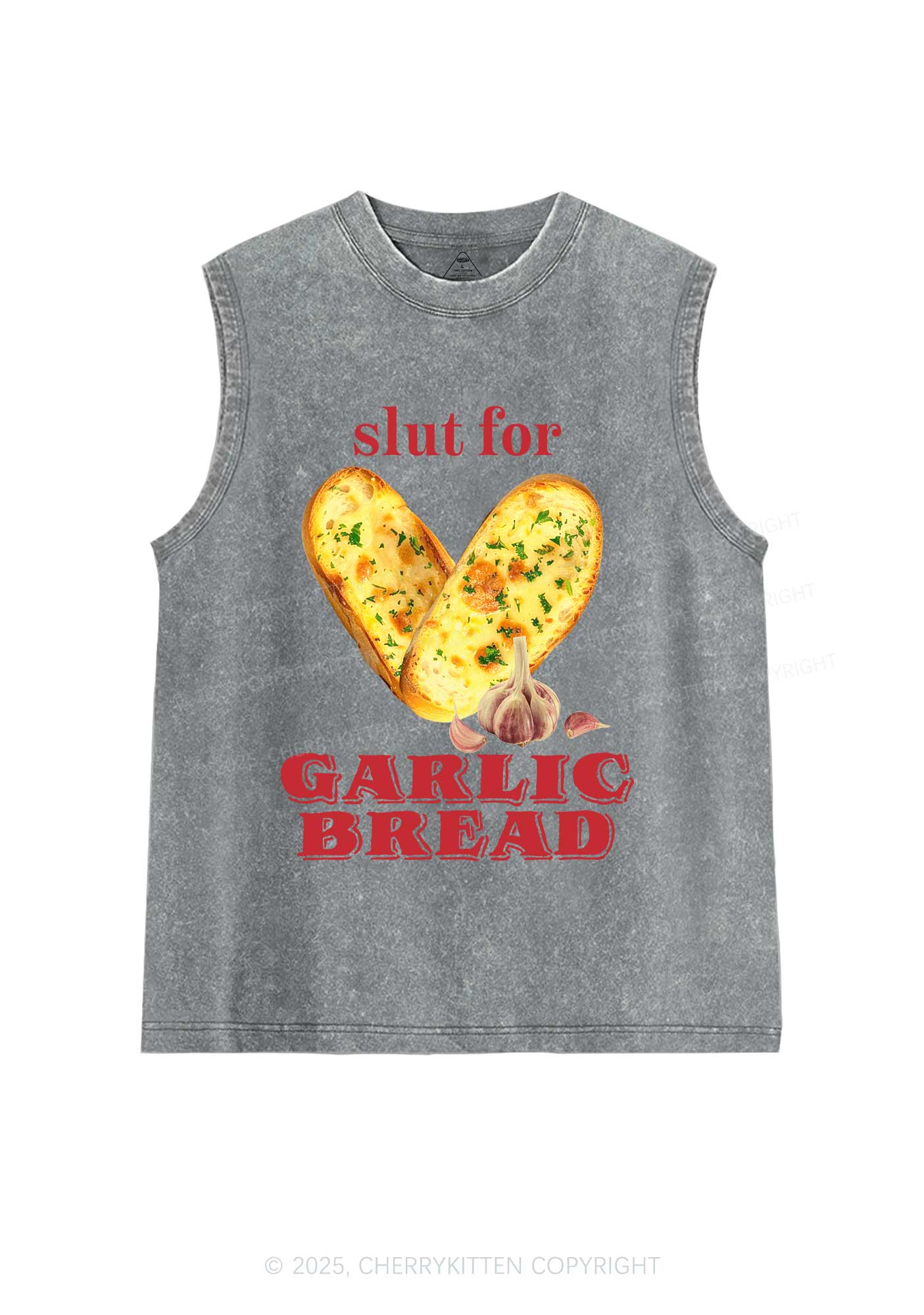 Slxt For Garlic Bread Y2K Washed Muscle Tank Cherrykitten