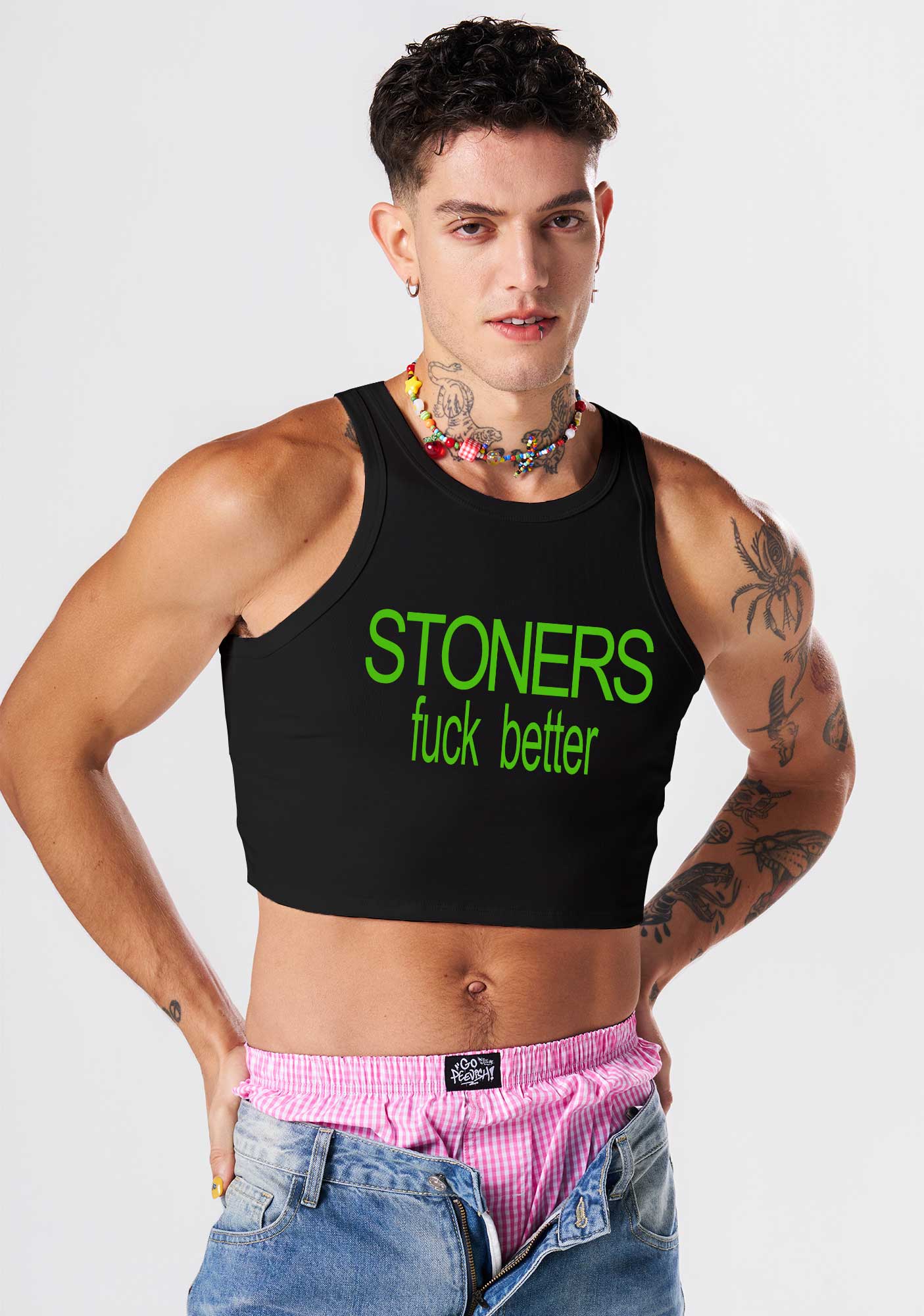 Stoners Fxxk Better Y2K Crop Tank Top Cherrykitten