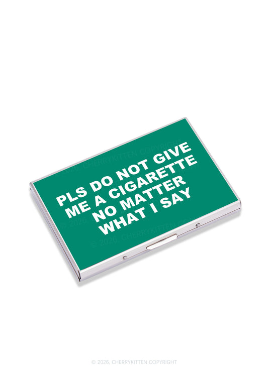 Dont Give Me Cigarette Y2K Mirror Cigarette Case Cherrykitten