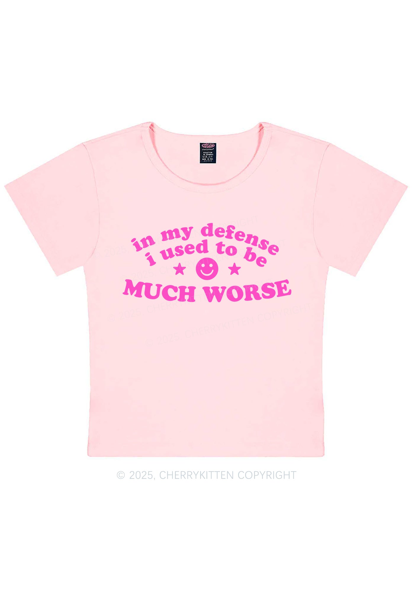 Much Worse Y2K Baby Tee Cherrykitten