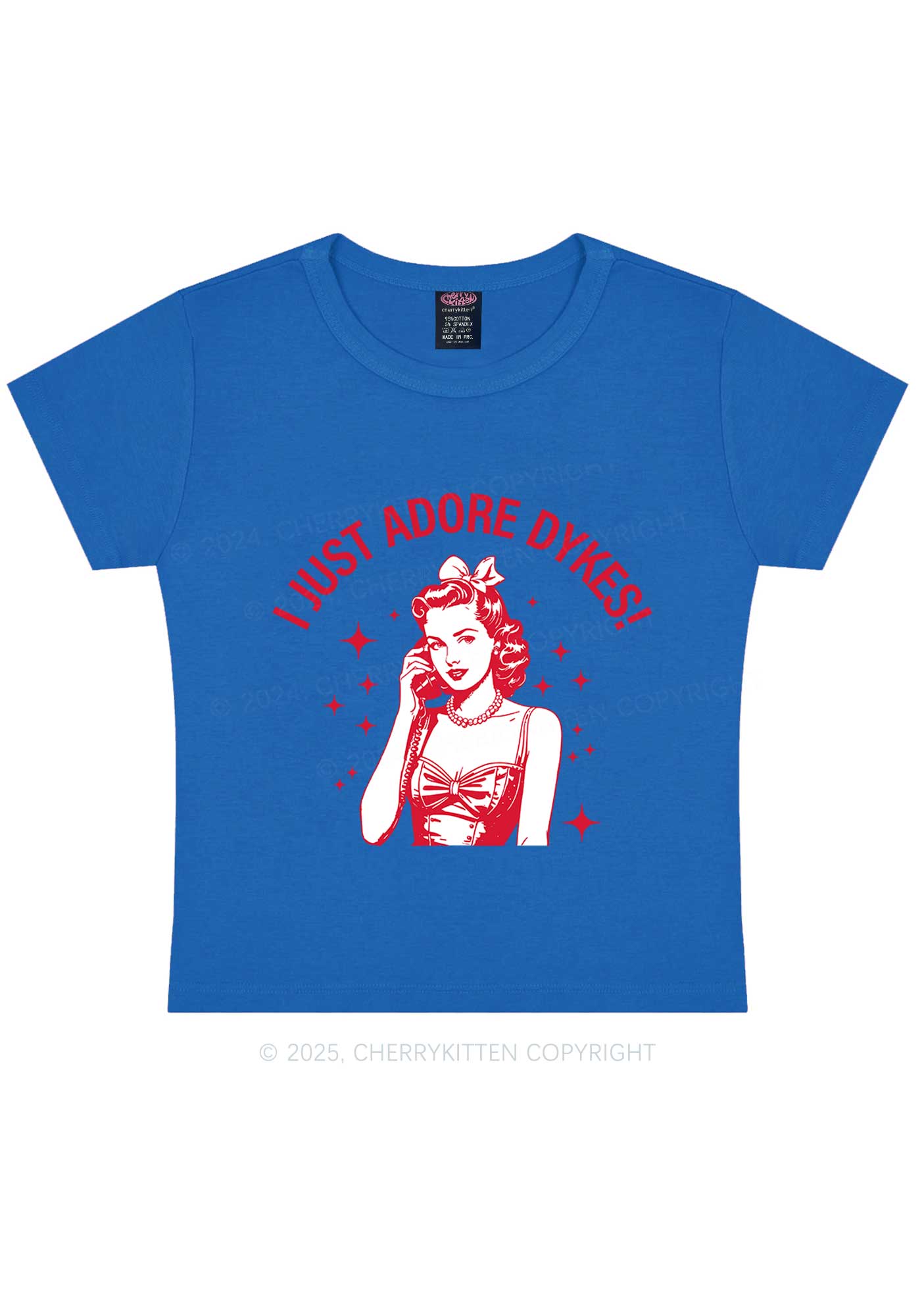 I Just Adore Dykes Y2K Baby Tee Cherrykitten