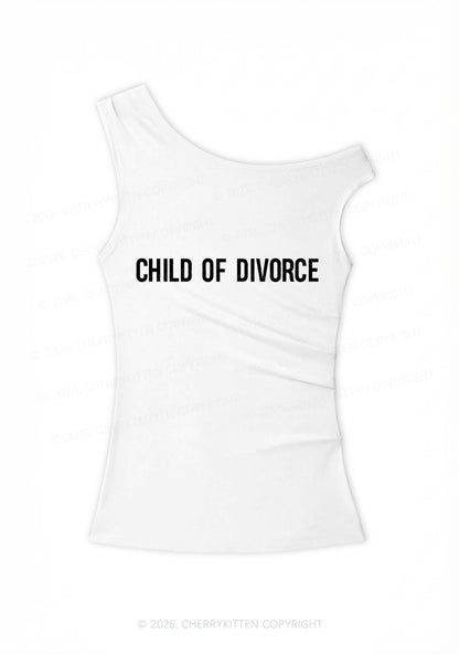 Child Of Divorce Y2K Off Shoulder Tank Top Cherrykitten