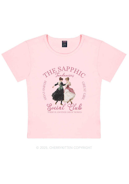 The Sapphic Pride Y2K Baby Tee Cherrykitten