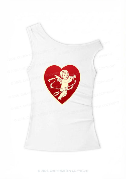 Trumpet Cupid Y2K Off Shoulder Tank Top Cherrykitten