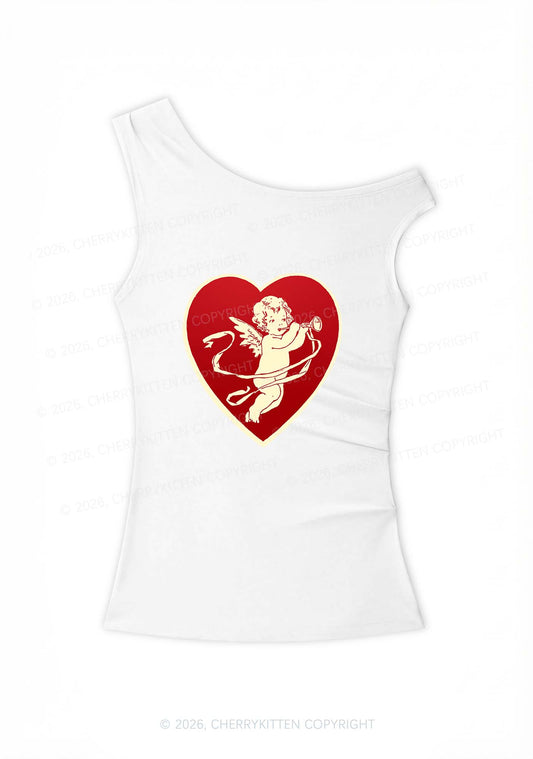 Trumpet Cupid Y2K Off Shoulder Tank Top Cherrykitten
