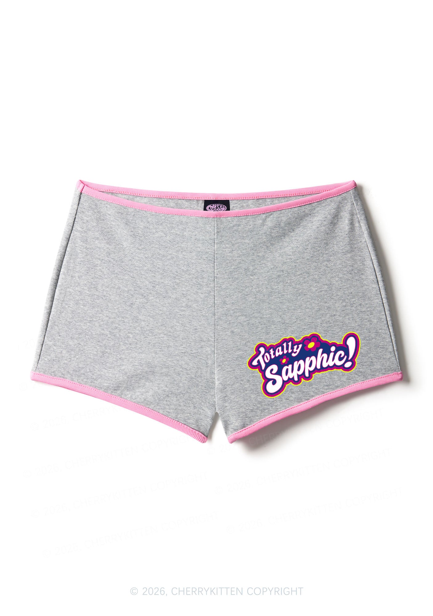 Totally Sapphic Pride Y2K Booty Shorts Cherrykitten