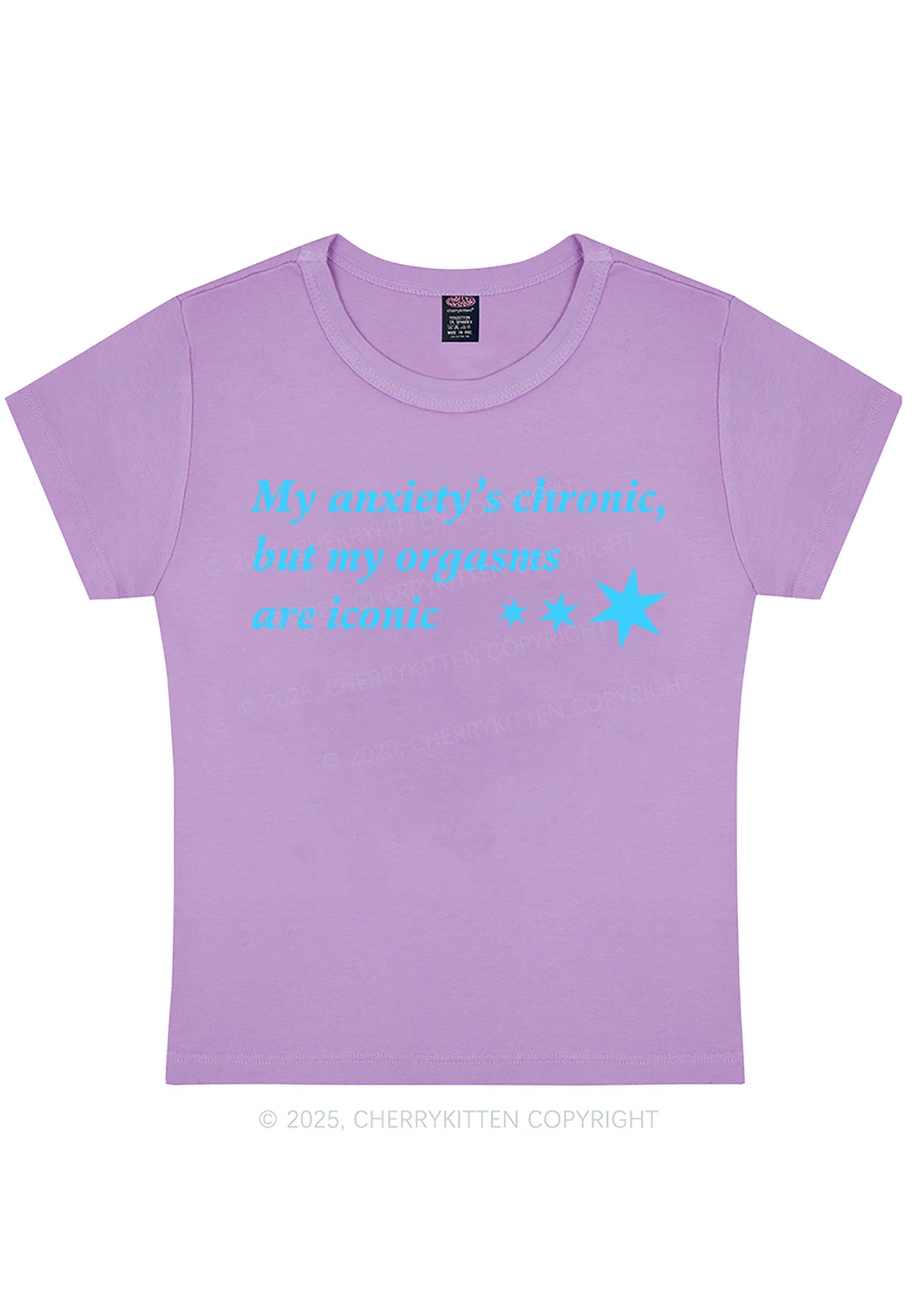 Anxiety Chronic Y2K Baby Tee Cherrykitten
