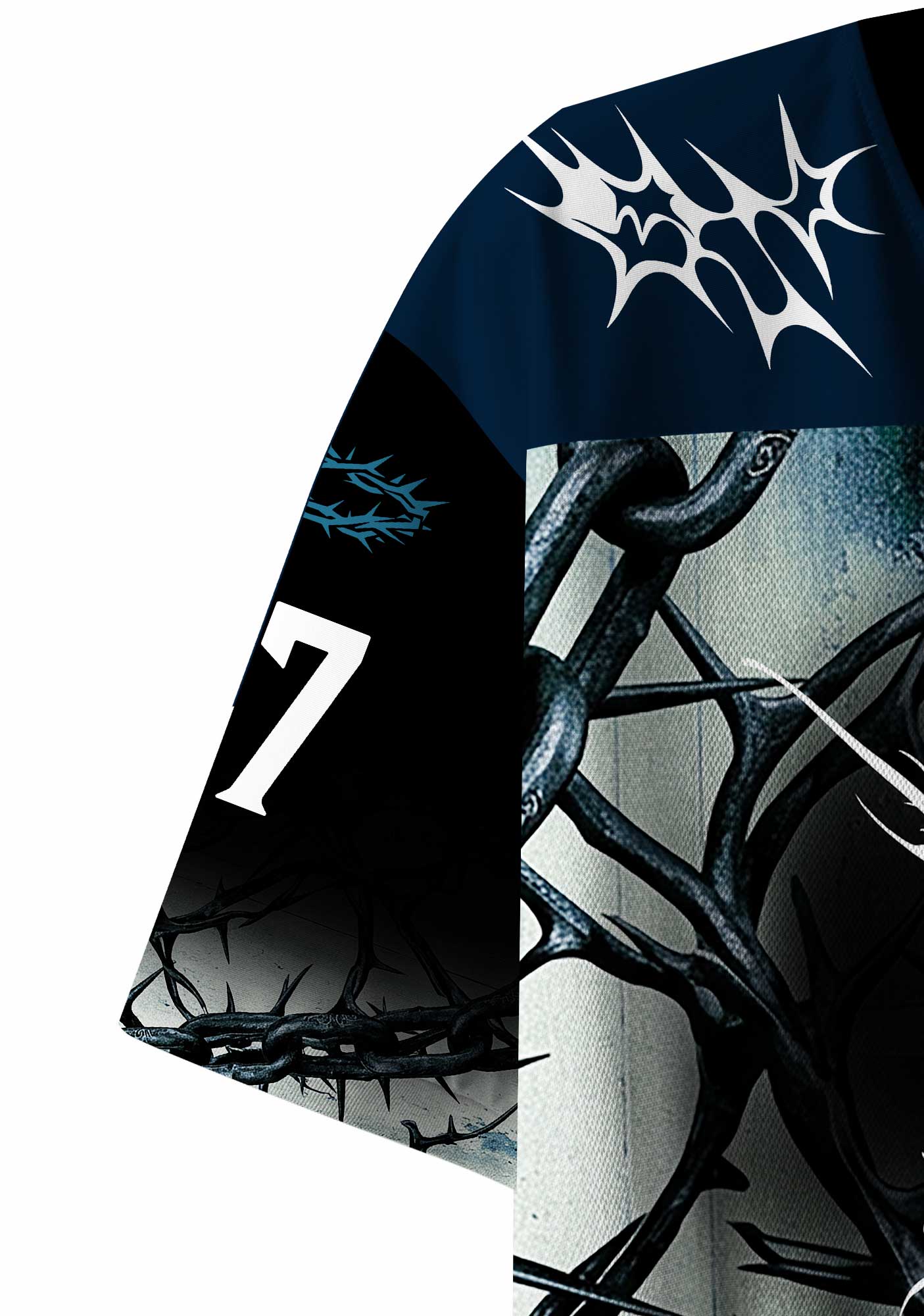 Black Thorn Dyke Pride Y2K Crop Sport Jersey Shirts Cherrykitten