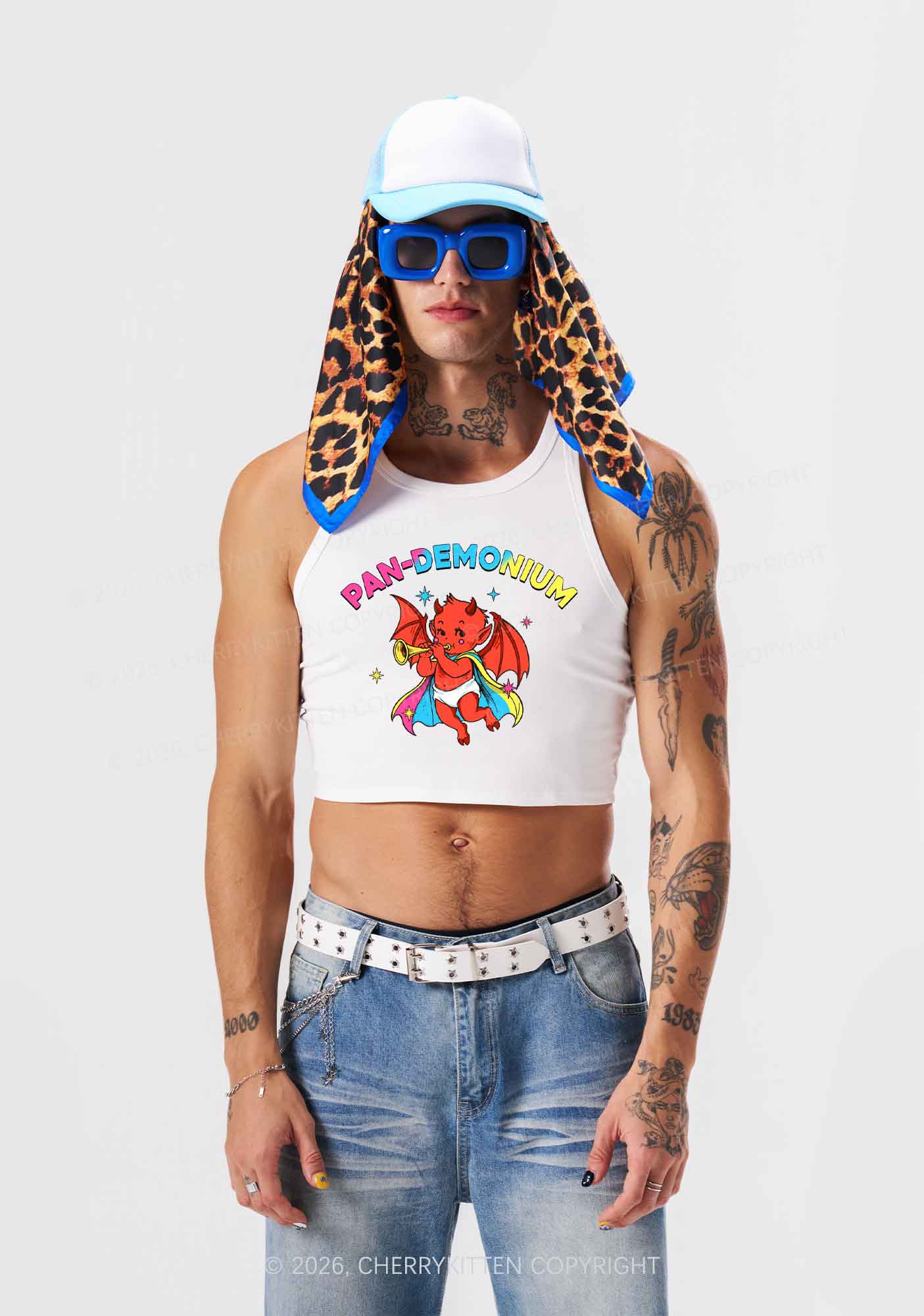 Pandemonium Pride Y2K Crop Tank Top Cherrykitten