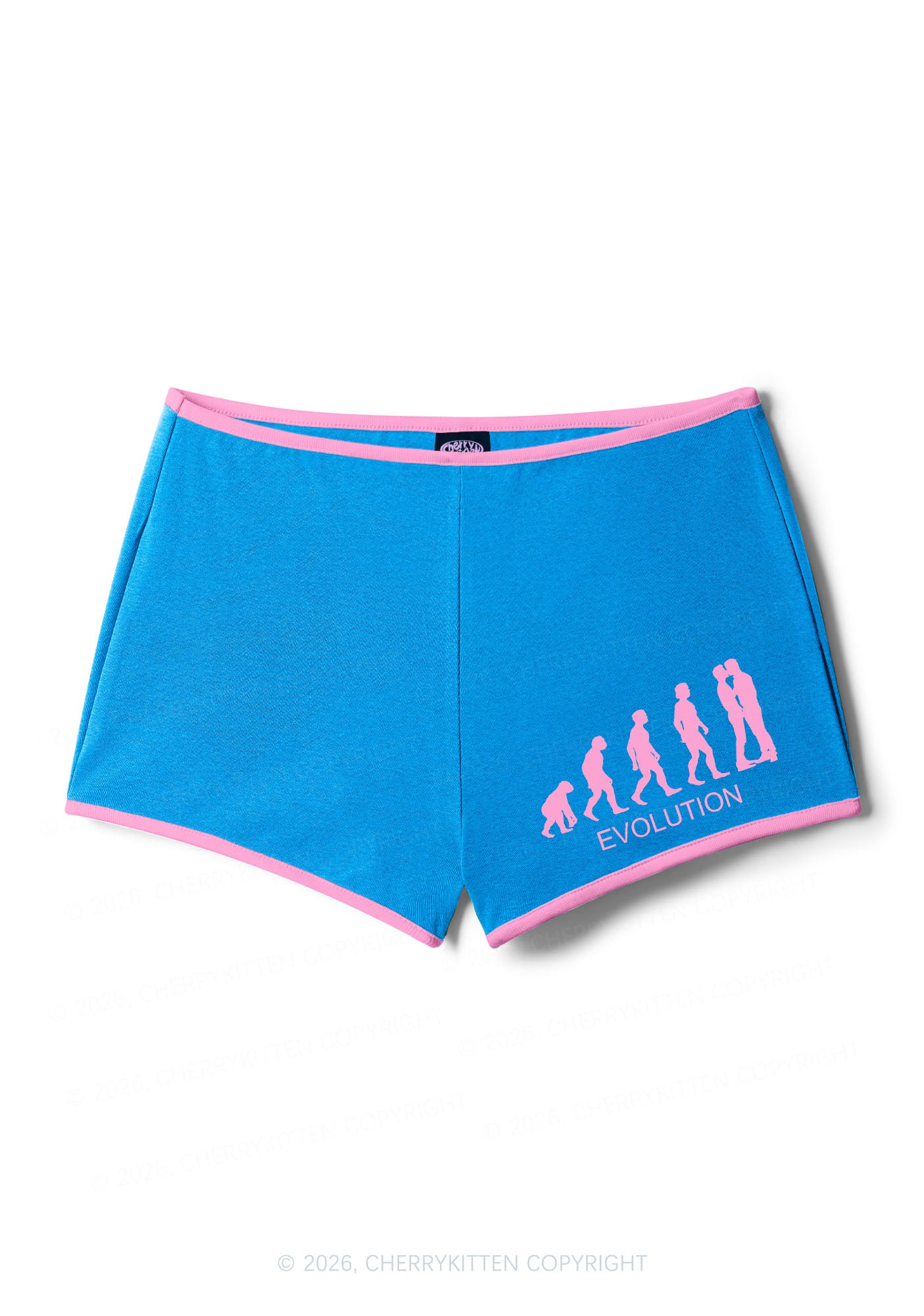 Gay Evolution Pride Y2K Booty Shorts Cherrykitten