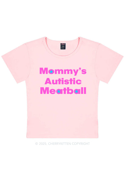 Mommys Autistic Meatball Y2K Baby Tee Cherrykitten