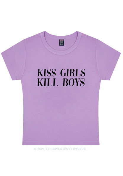Kiss Girls Y2K Baby Tee Cherrykitten