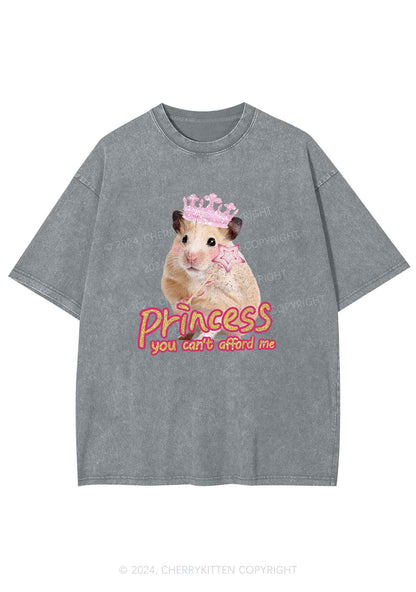 Princess You Can't Afford Me Y2K Washed Tee Cherrykitten