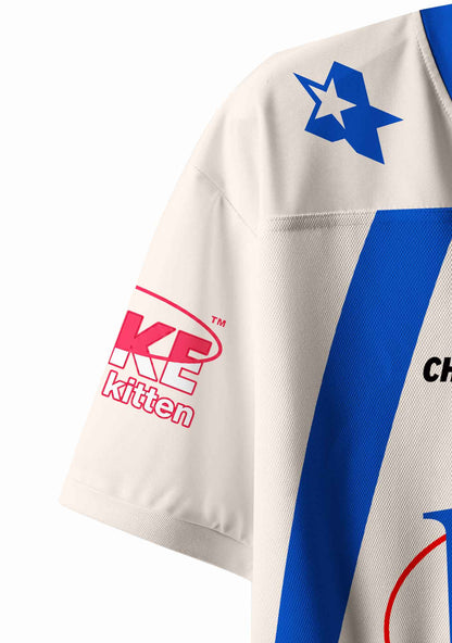 Blue Dyke Pride Y2K Crop Sport Jersey Shirts Cherrykitten