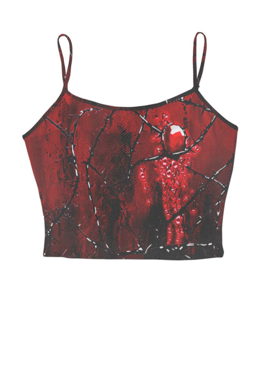 Thorned Ruby Y2K Mesh Cami Tank Cherrykitten