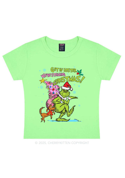 We Are Stealing Christmas Y2K Baby Tee Cherrykitten