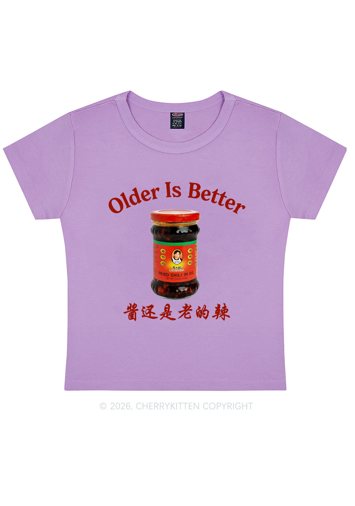 Older Is Better Y2K Baby Tee Cherrykitten