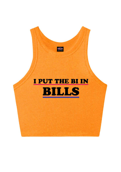 I Put The Bi In Bills Pride Y2K Crop Tank Top Cherrykitten
