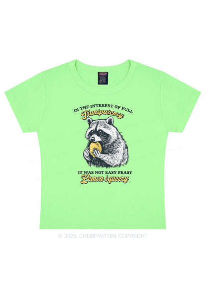 Transparency Lemon Squeezy Y2K Baby Tee Cherrykitten