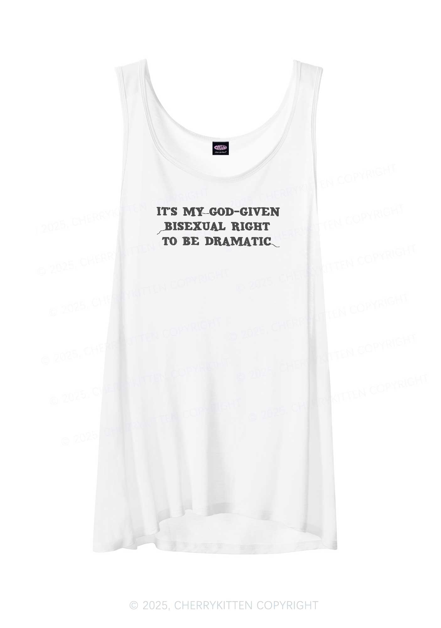 God Given Bisexual Right Pride Y2K Sheer Boyfriend Tank Cherrykitten