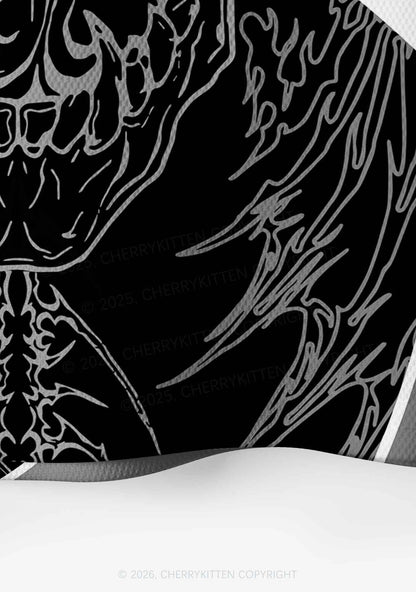 Fxxk Terfs Gothic Skull Pride Y2K Crop Sport Jersey Shirts Cherrykitten
