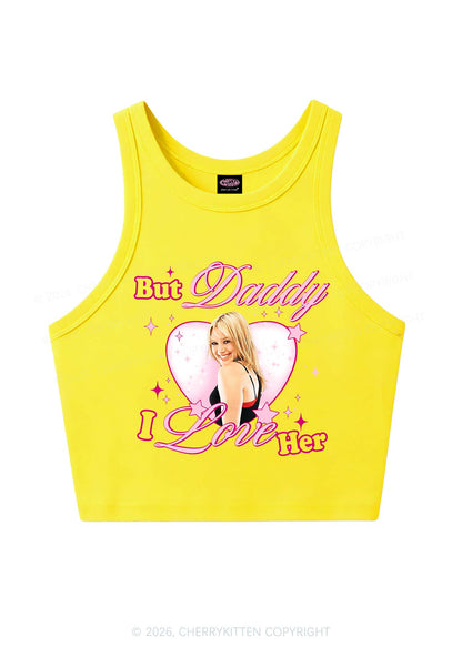 But Daddy I Love Her HD Y2K Crop Tank Top Cherrykitten