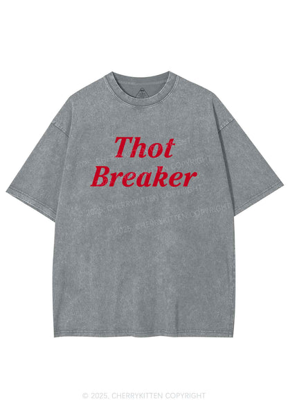 Thot Breaker Y2K Shirts Washed Tee Cherrykitten
