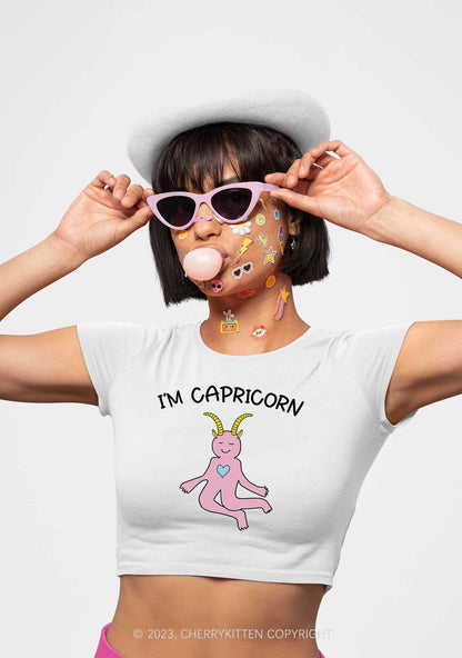 I'm Capricorn Y2K Baby Tee Cherrykitten