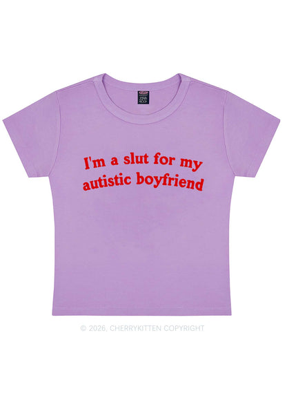 Slxt For My Autistic BF Y2K Baby Tee Cherrykitten