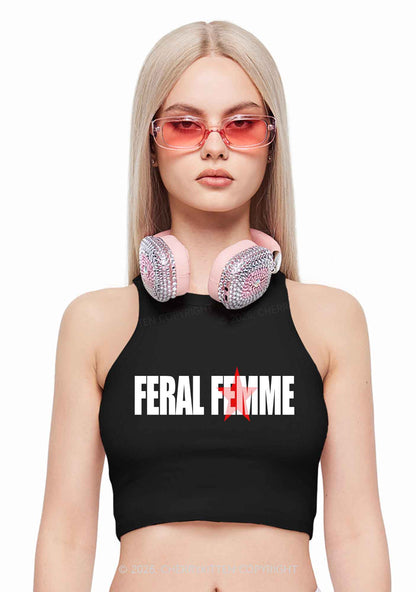 Feral Femme Pride Y2K Crop Tank Top Cherrykitten