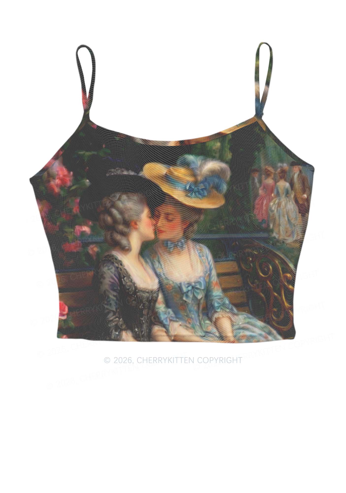 Vintage Garden Ladies Pride Y2K Mesh Cami Tank Cherrykitten