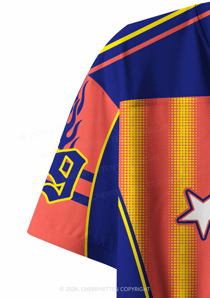 Faggot Orange Yellow Stripes Pride Y2K Crop Sport Jersey Shirts Cherrykitten