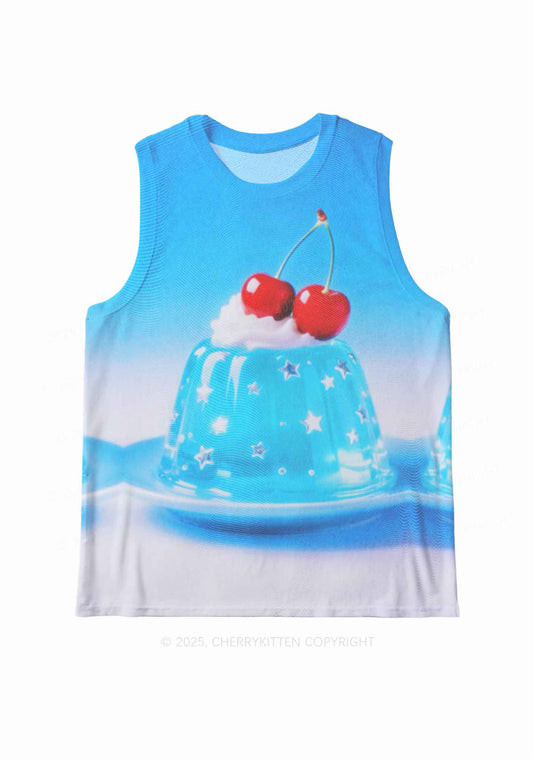 Cherry Jelly Y2K Mesh Muscle Tank Cherrykitten