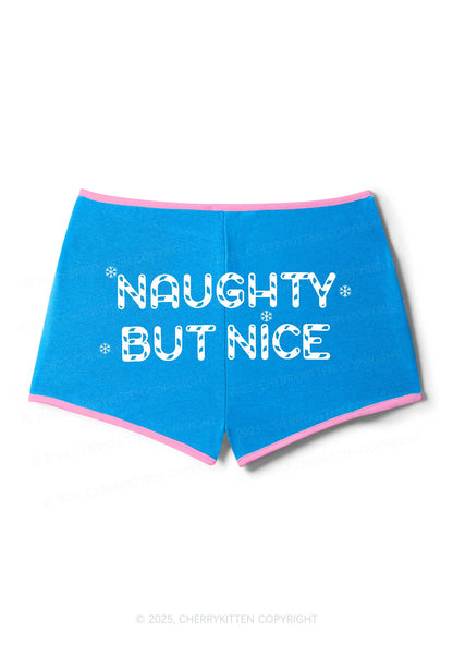 Naughty But Nice Christmas Y2K Booty Shorts Cherrykitten