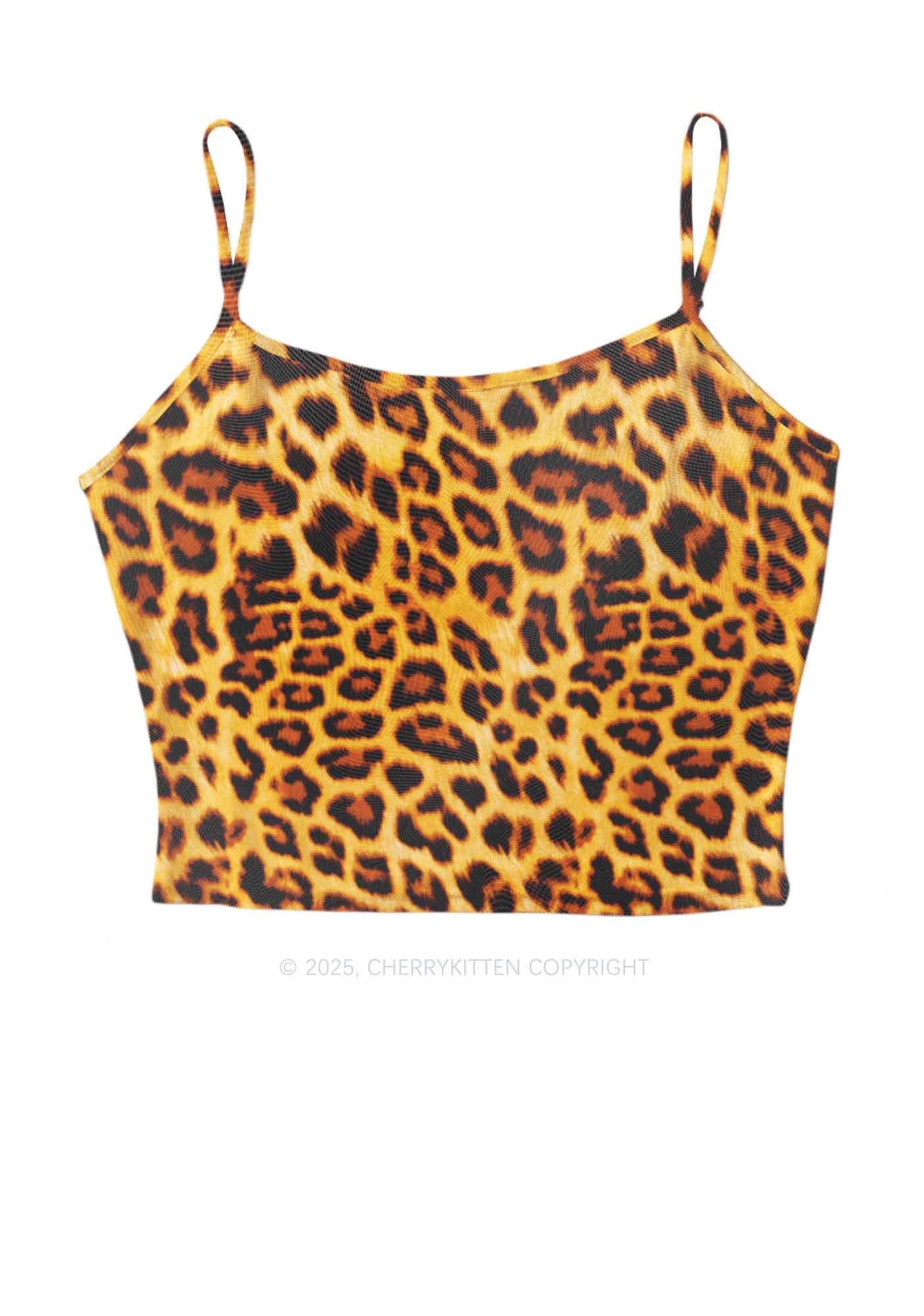 Brown Leopard Y2K Mesh Cami Tank Cherrykitten