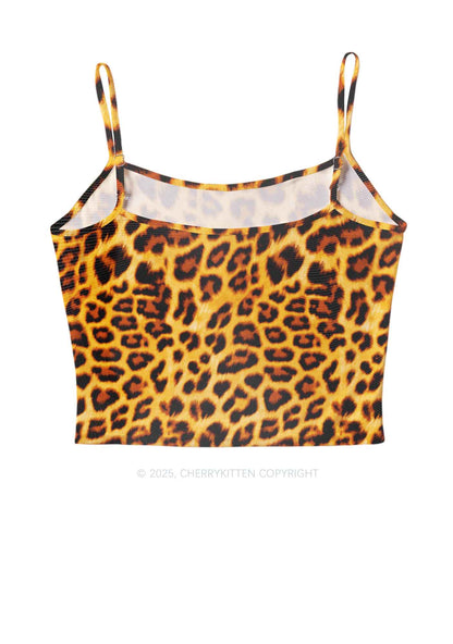 Brown Leopard Y2K Mesh Cami Tank Cherrykitten