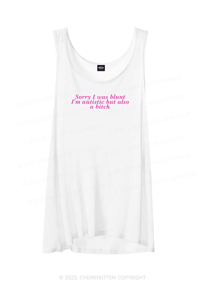 Sorry I Was Blunt Y2K Sheer Boyfriend Tank Cherrykitten