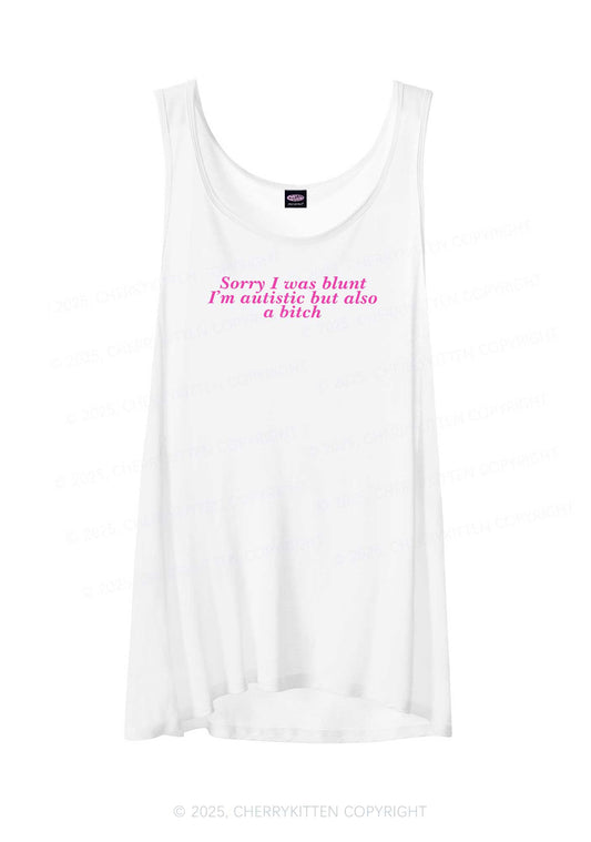 Sorry I Was Blunt Y2K Sheer Boyfriend Tank Cherrykitten