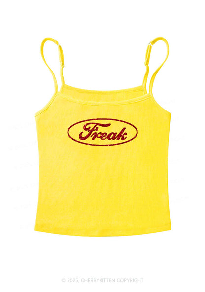 Glitter Oval Freak Y2K Spaghetti Strap Cami Cherrykitten