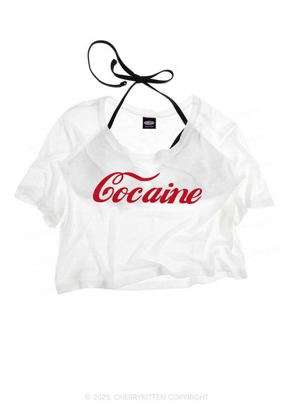 Special Cola Y2K Sheer Crop Tee Cherrykitten